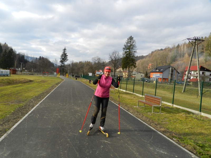 Roller skiing